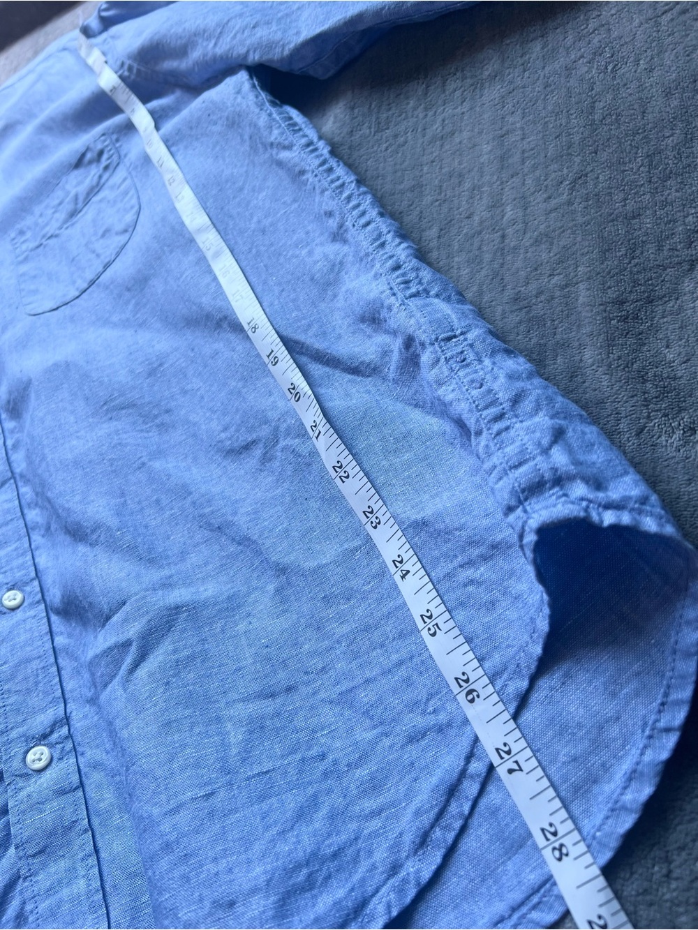 J.Crew Baird McNutt Irish linen Button Down Shirt XL Blue Classic Summer Beach - Picture 12 of 15